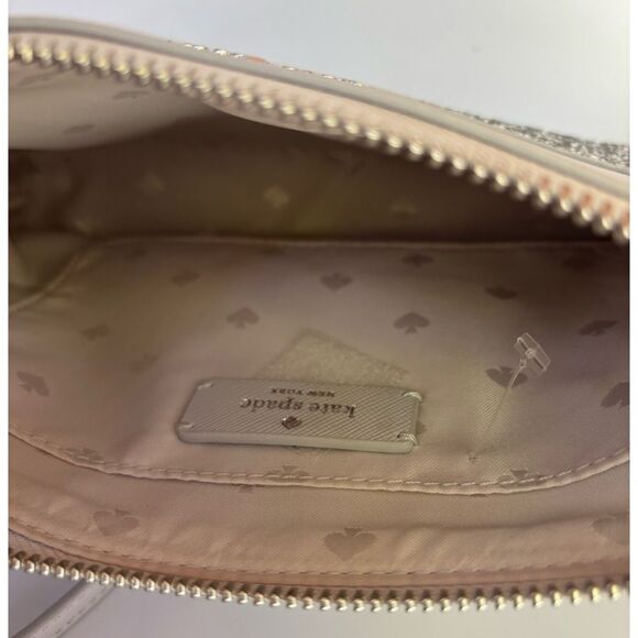Kate Spade New York Flash Glitter Crossbody Handbag Purse Grey Silver / NWOT - Picture 9 of 9